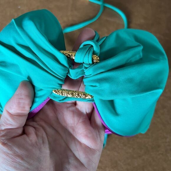❤️A. Che teal bikini 2 Piece Bikini swimsuit - Picture 3 of 8